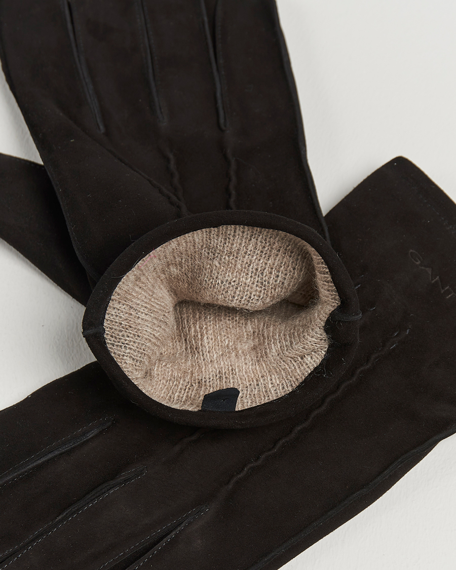Herr | GANT Classic Suede Gloves Black | GANT | Classic Suede Gloves Black