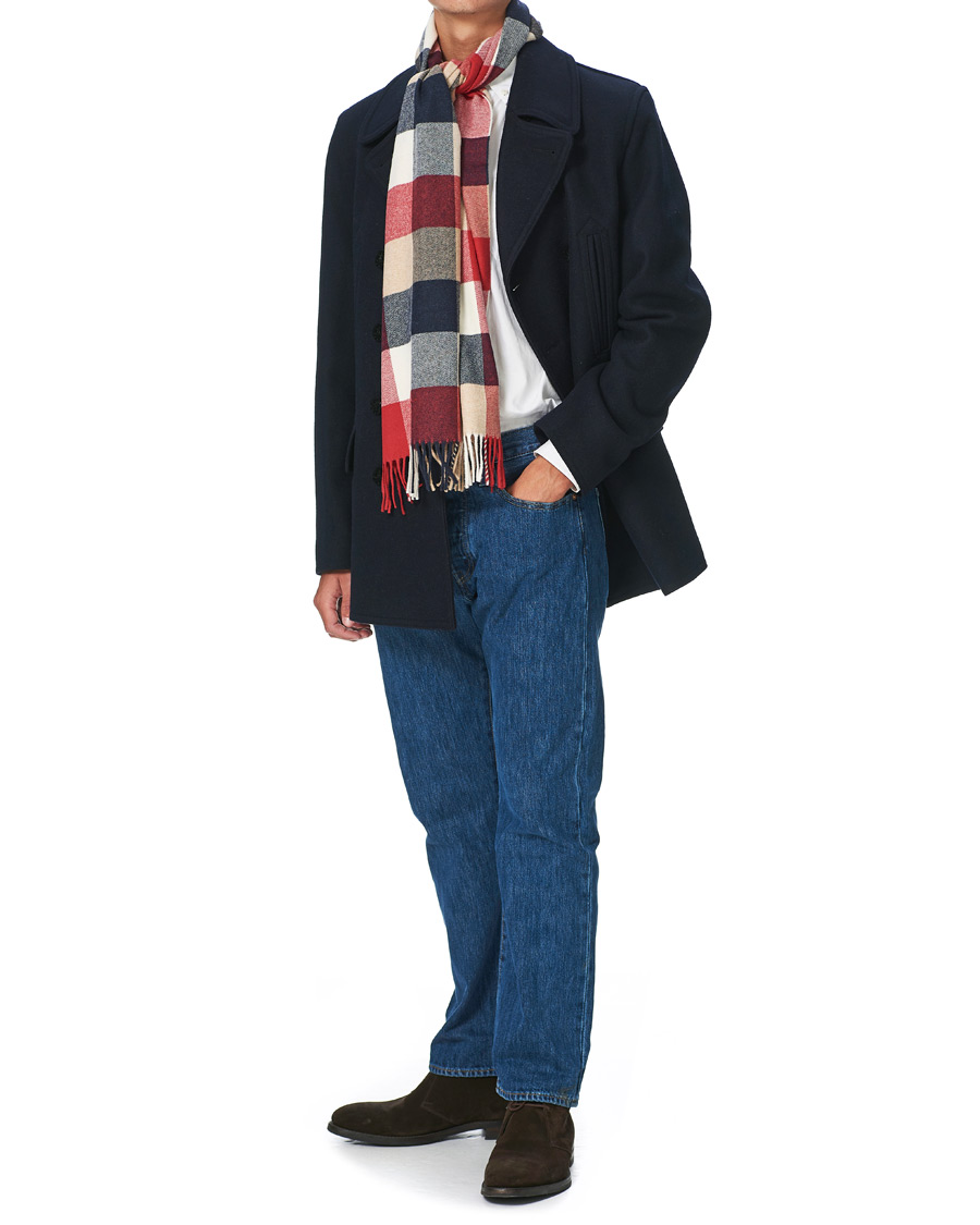 Herr | GANT Multi Check Scarf Equestrian Red | GANT | Multi Check Scarf Equestrian Red