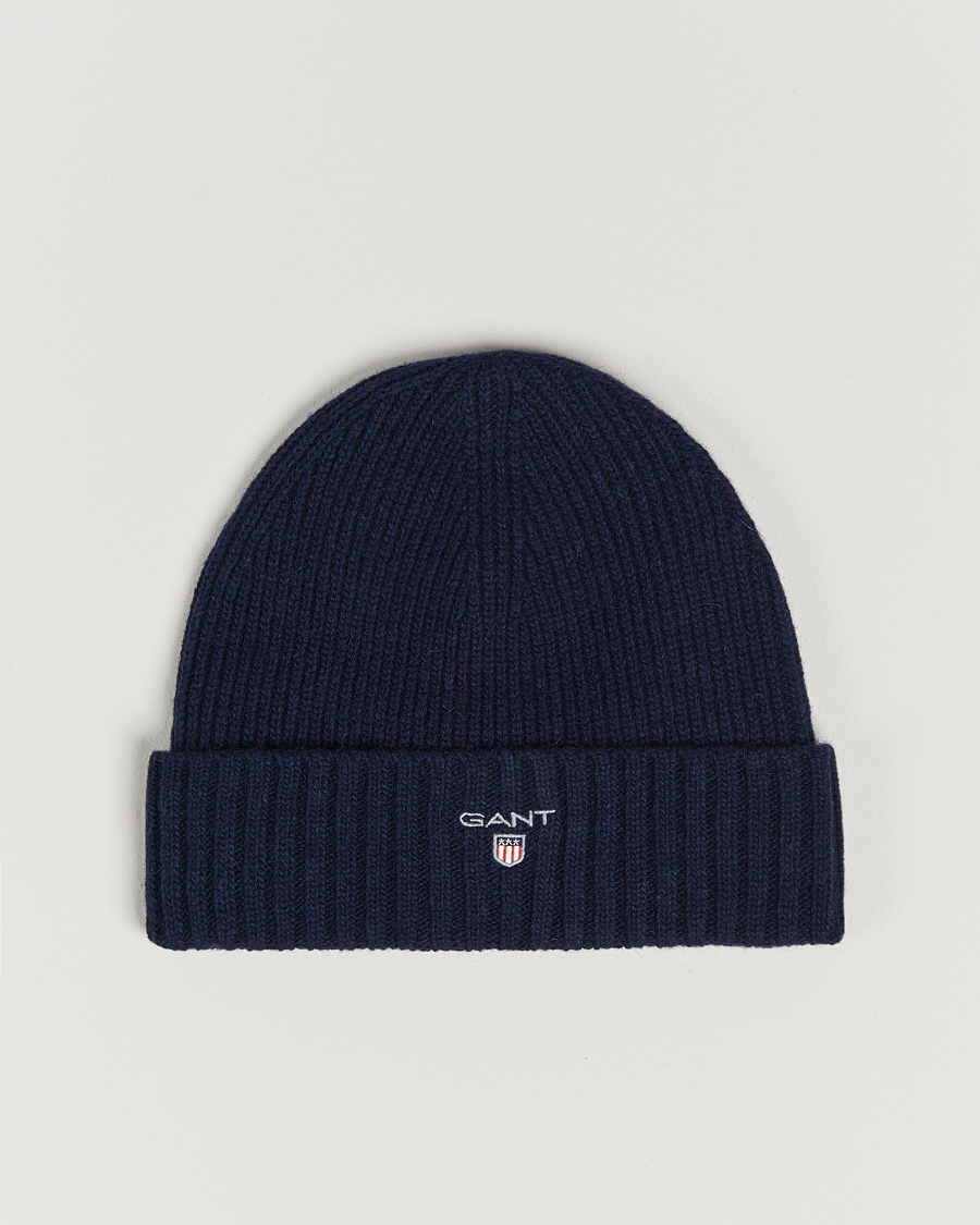 Herr | GANT Wool Lined Beanie Marine | GANT | Wool Lined Beanie Marine
