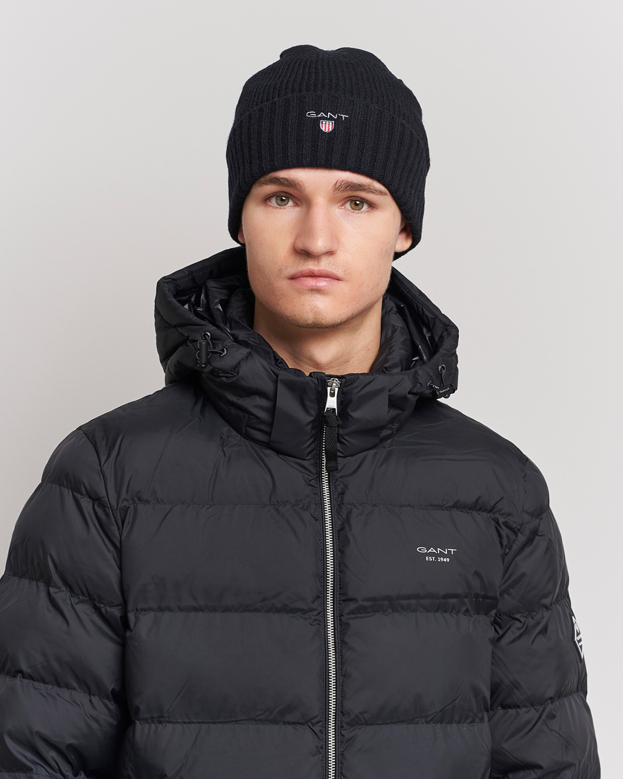 Herr | GANT Wool Lined Beanie Black | GANT | Wool Lined Beanie Black
