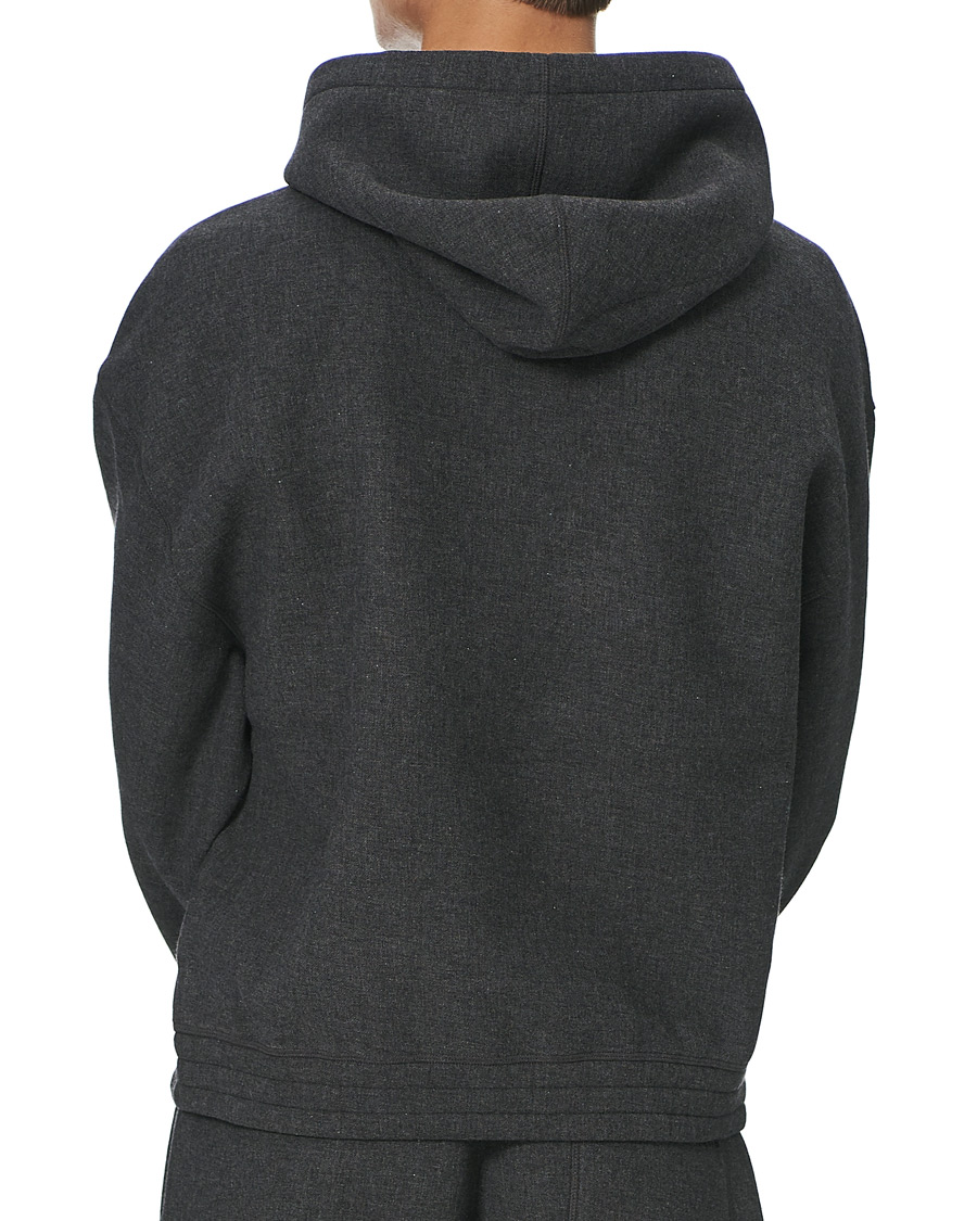 Herr | Tröjor | AMI | Oversize Wool Blend Hoodie Dark Grey Melange