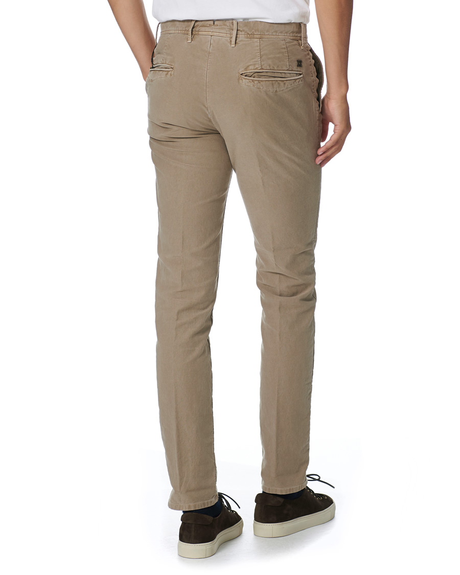 Herr | Byxor | Incotex | Slim Fit Garment Dyed Slacks Beige