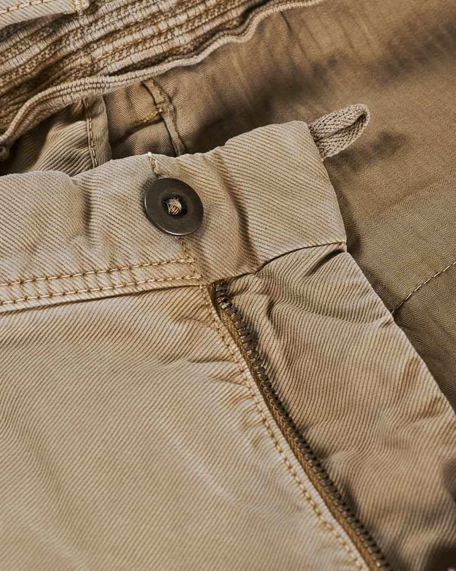 Herr | Byxor | Incotex | Slim Fit Garment Dyed Slacks Beige