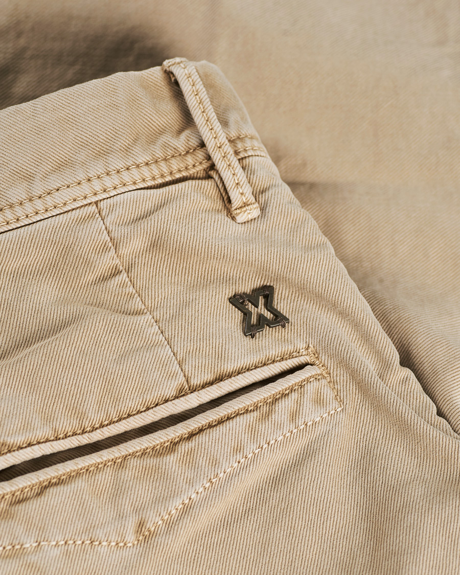 Herr | Byxor | Incotex | Slim Fit Garment Dyed Slacks Beige