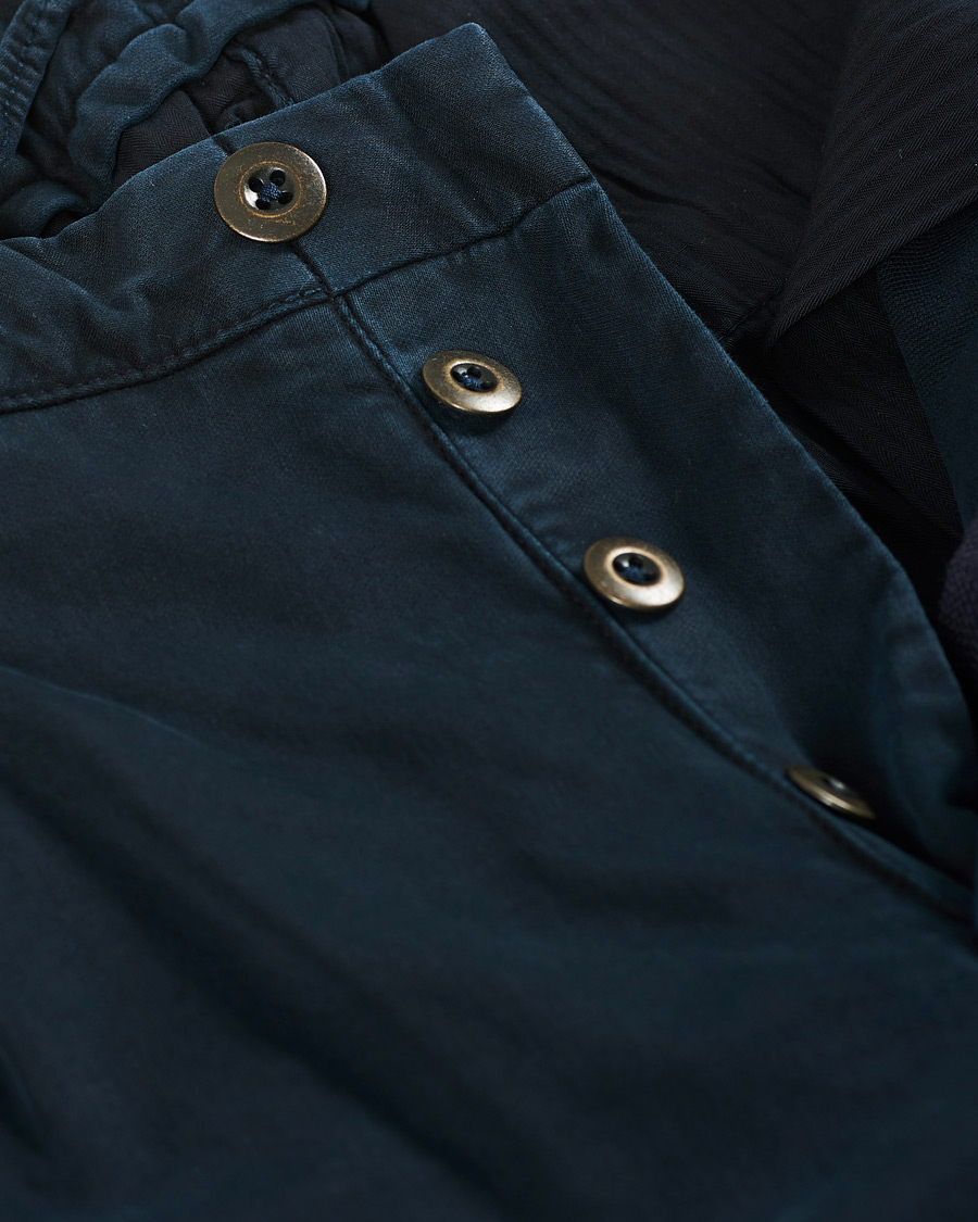Herr | Byxor | Incotex | Slim Fit Cotton Satin Sweatpants Midnight