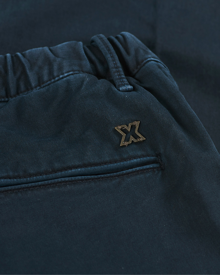 Herr | Byxor | Incotex | Slim Fit Cotton Satin Sweatpants Midnight