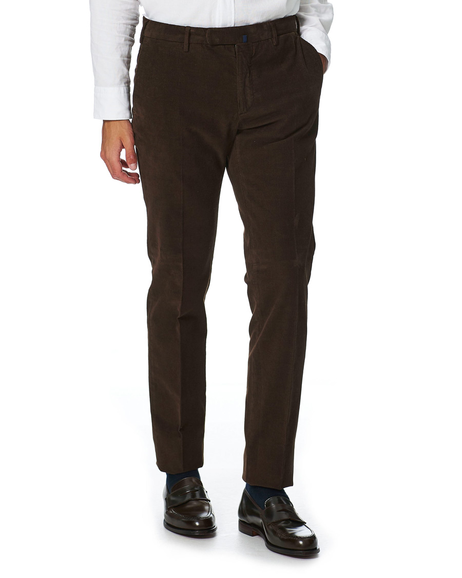 Herr | Byxor | Incotex | Slim Fit Corduroy Trousers Dark Brown