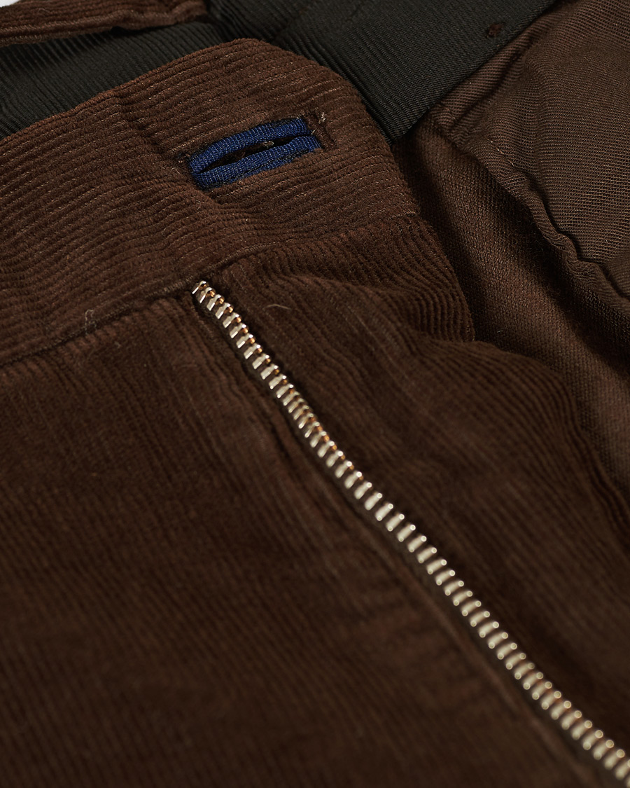 Herr | Byxor | Incotex | Slim Fit Corduroy Trousers Dark Brown