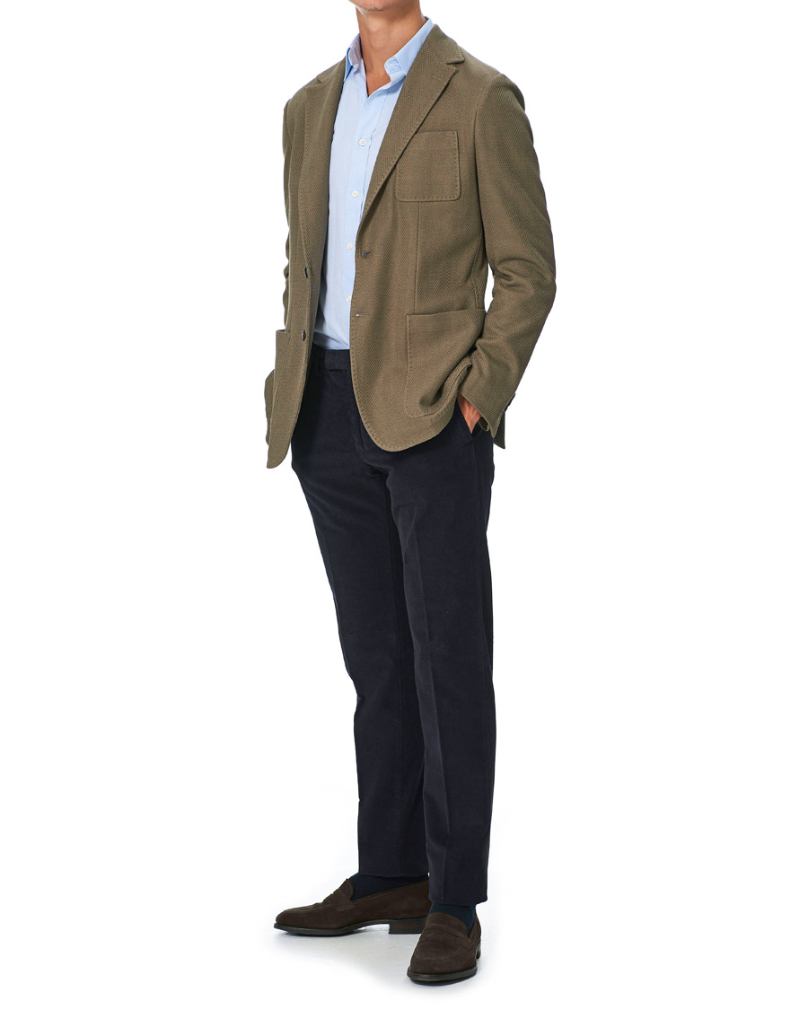 Herr | Byxor | Incotex | Slim Fit Corduroy Trousers Navy