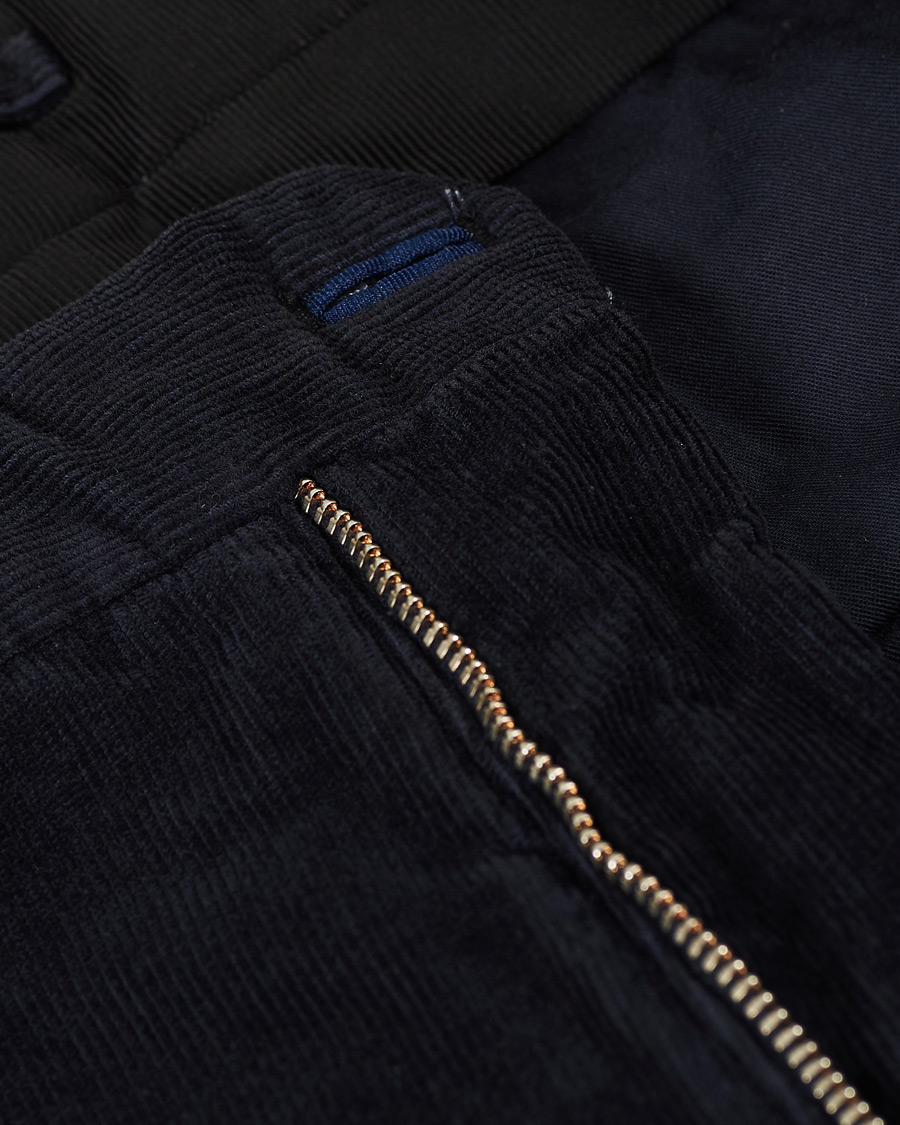 Herr | Byxor | Incotex | Slim Fit Corduroy Trousers Navy