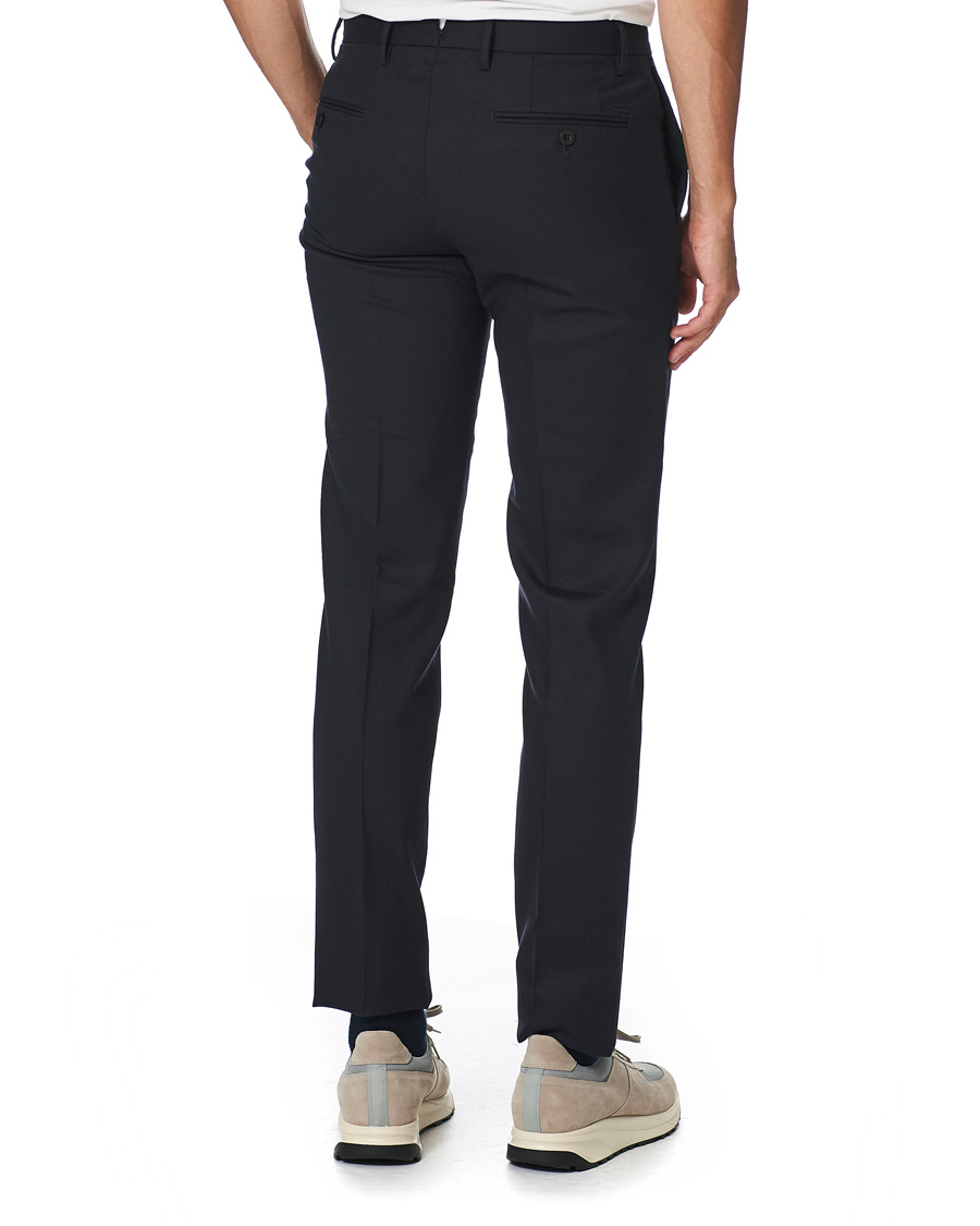 Herr | Byxor | Incotex | Slim Fit Washable Flannel Trousers Navy