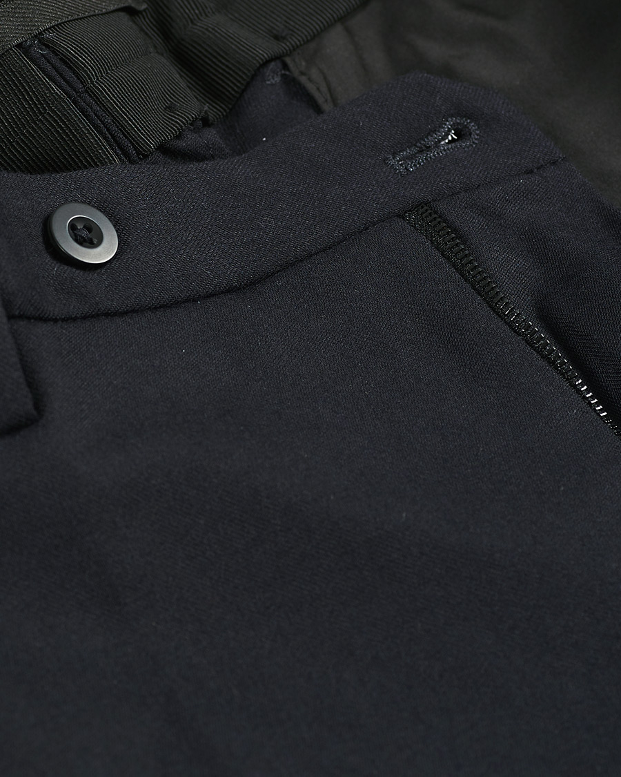 Herr | Byxor | Incotex | Slim Fit Washable Flannel Trousers Navy