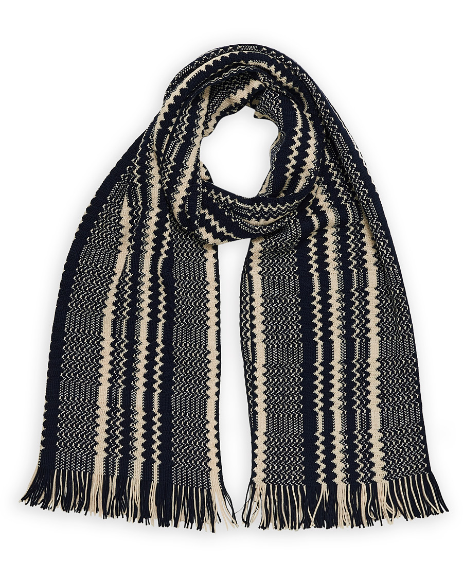 Herr | Missoni Wool Scarf Navy/Cream | Missoni | Wool Scarf Navy/Cream
