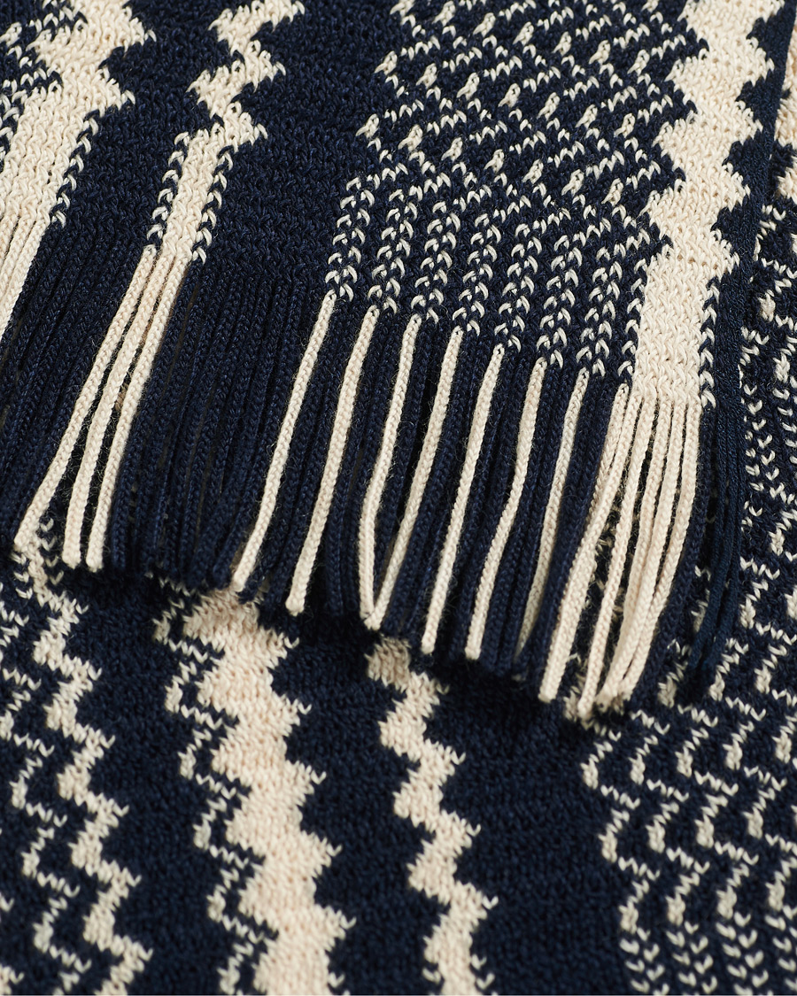 Herr | Missoni Wool Scarf Navy/Cream | Missoni | Wool Scarf Navy/Cream