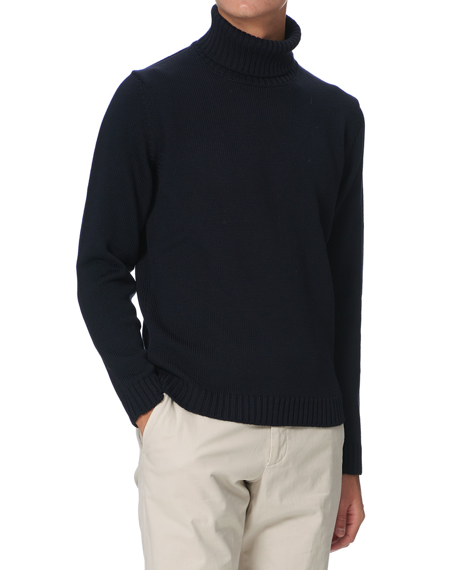 Herr | Tröjor | Zanone | Virgin Merino Wool Rollneck Navy