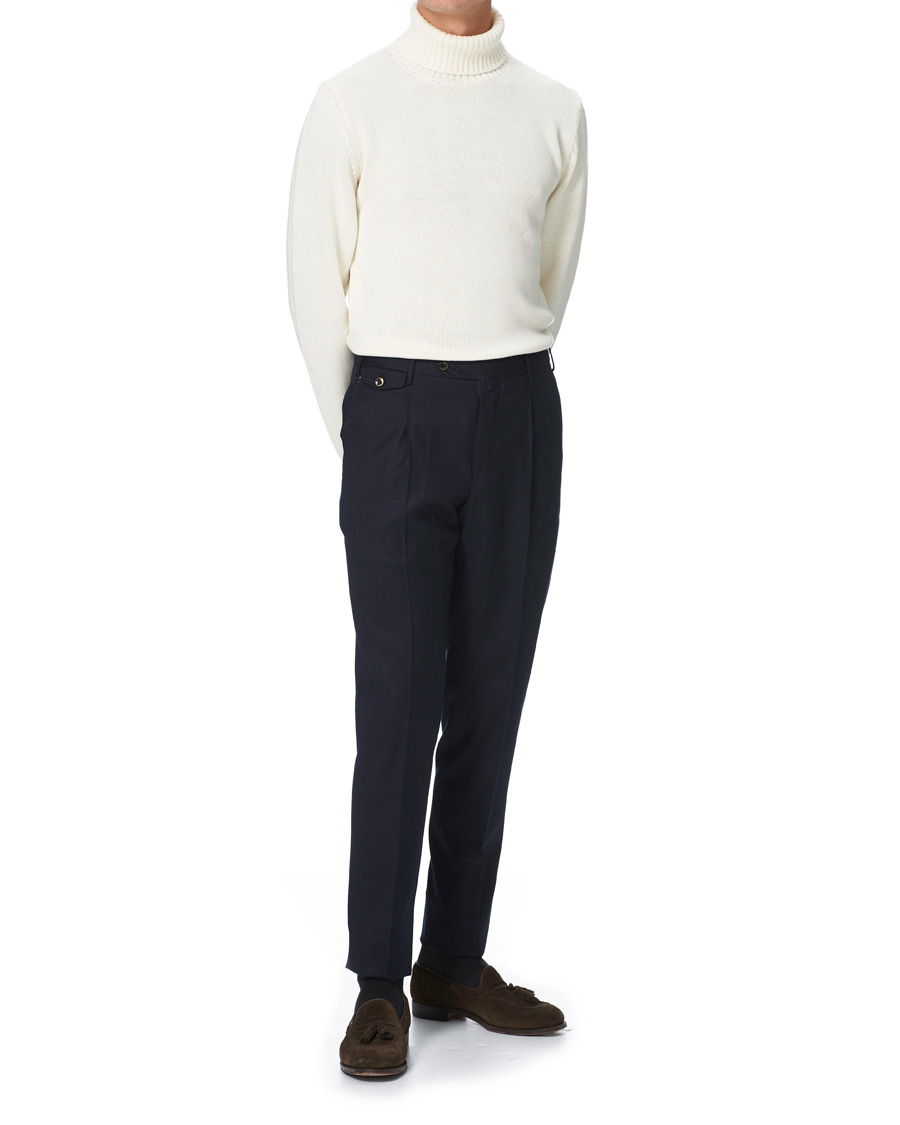 Herr | Tröjor | Zanone | Virgin Merino Wool Rollneck Latte
