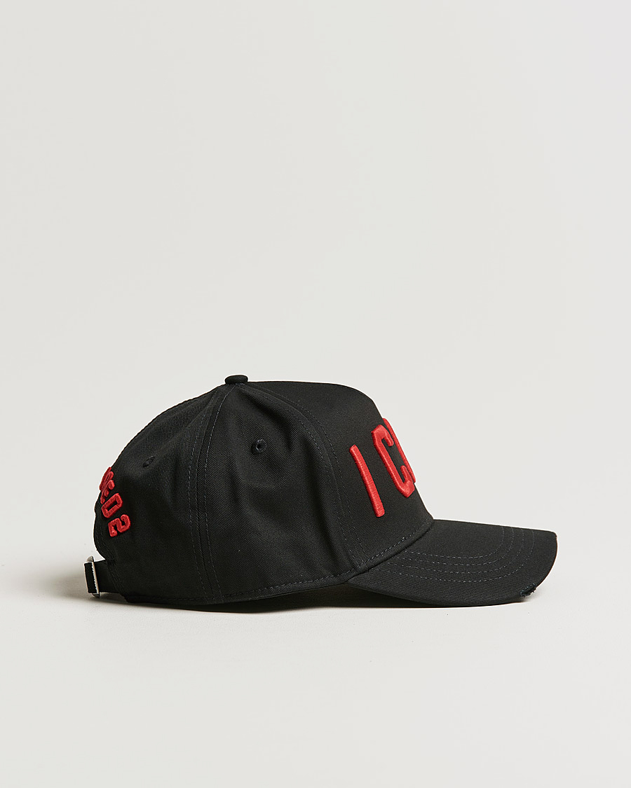 Herr | Dsquared2 Icon Baseball Cap Black/Red | Dsquared2 | Icon Baseball Cap Black/Red