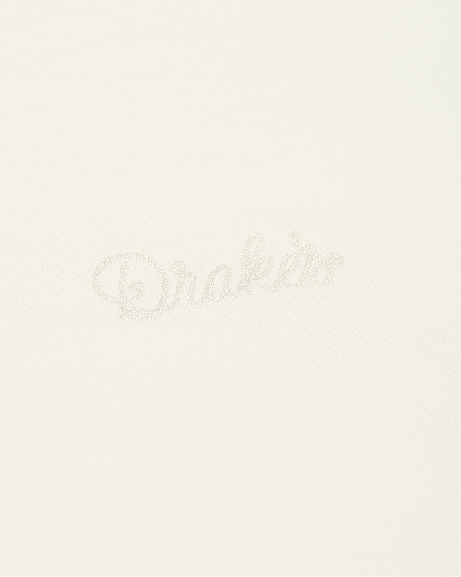 Herr | Tröjor | Drake's | Chain Stitched Cotton Sweatshirt Off White