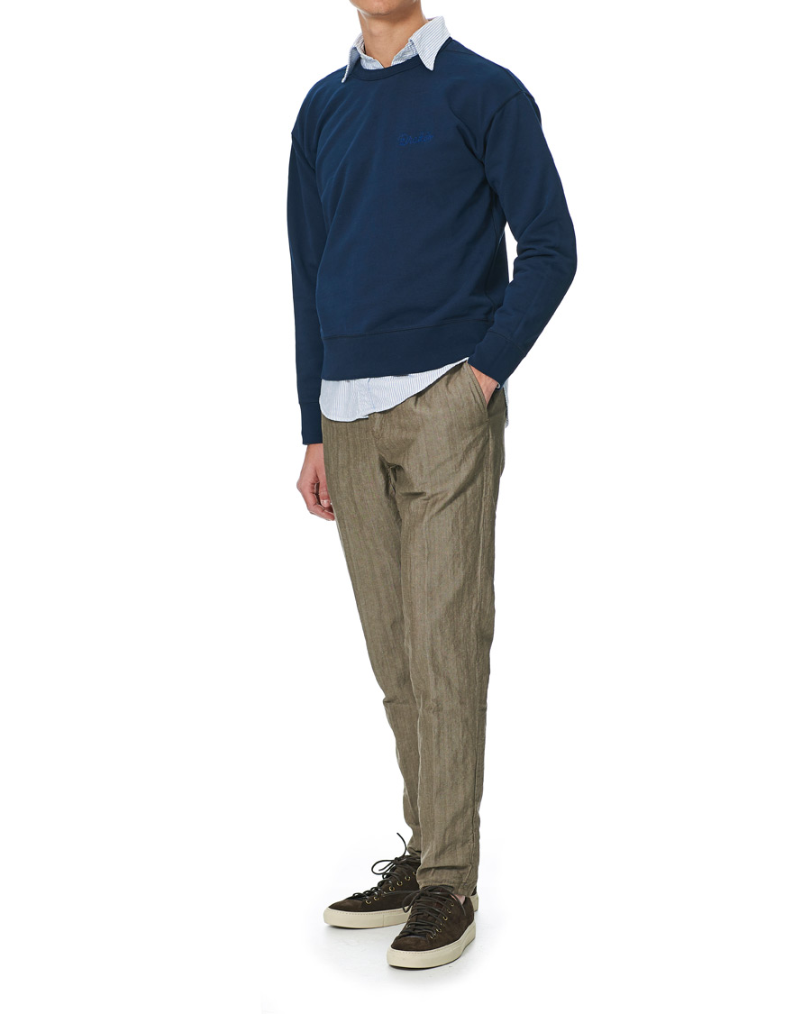 Herr | Tröjor | Drake's | Sweatshirt Solid Navy