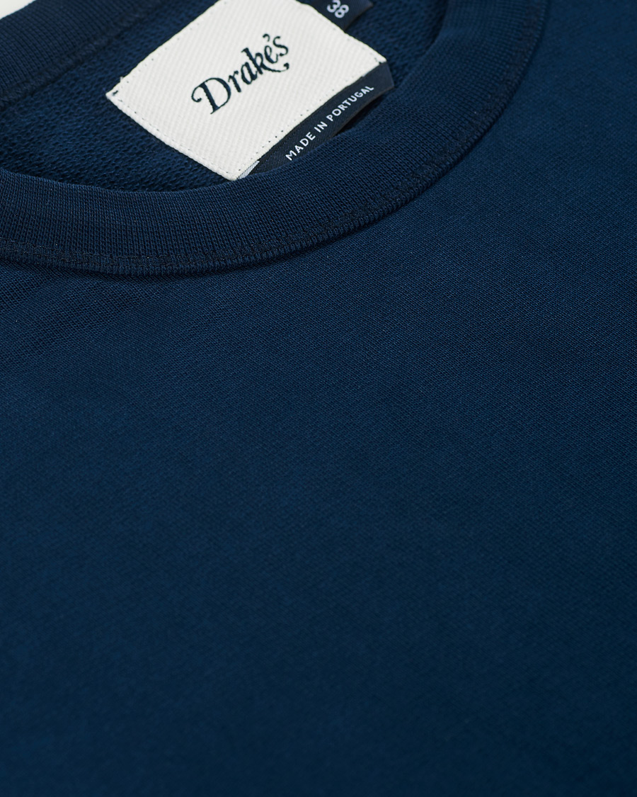 Herr | Tröjor | Drake's | Sweatshirt Solid Navy
