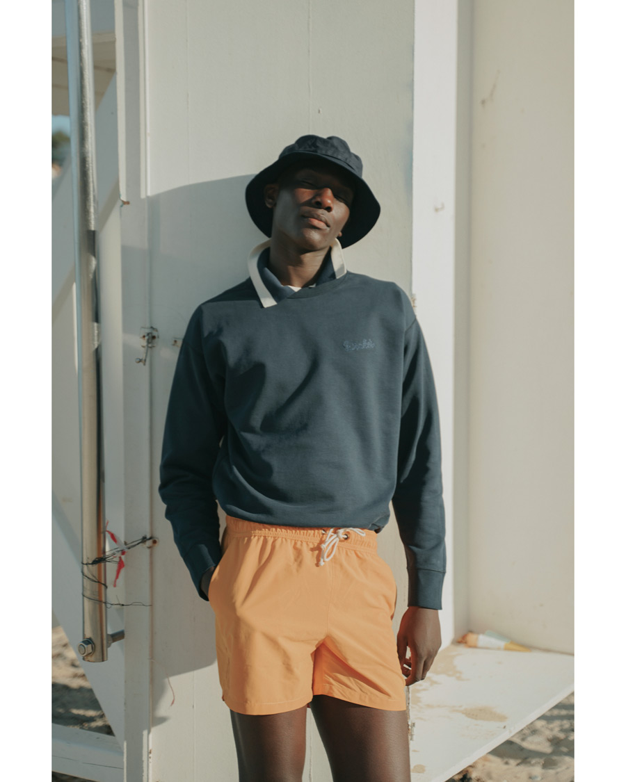 Herr | Tröjor | Drake's | Sweatshirt Solid Navy