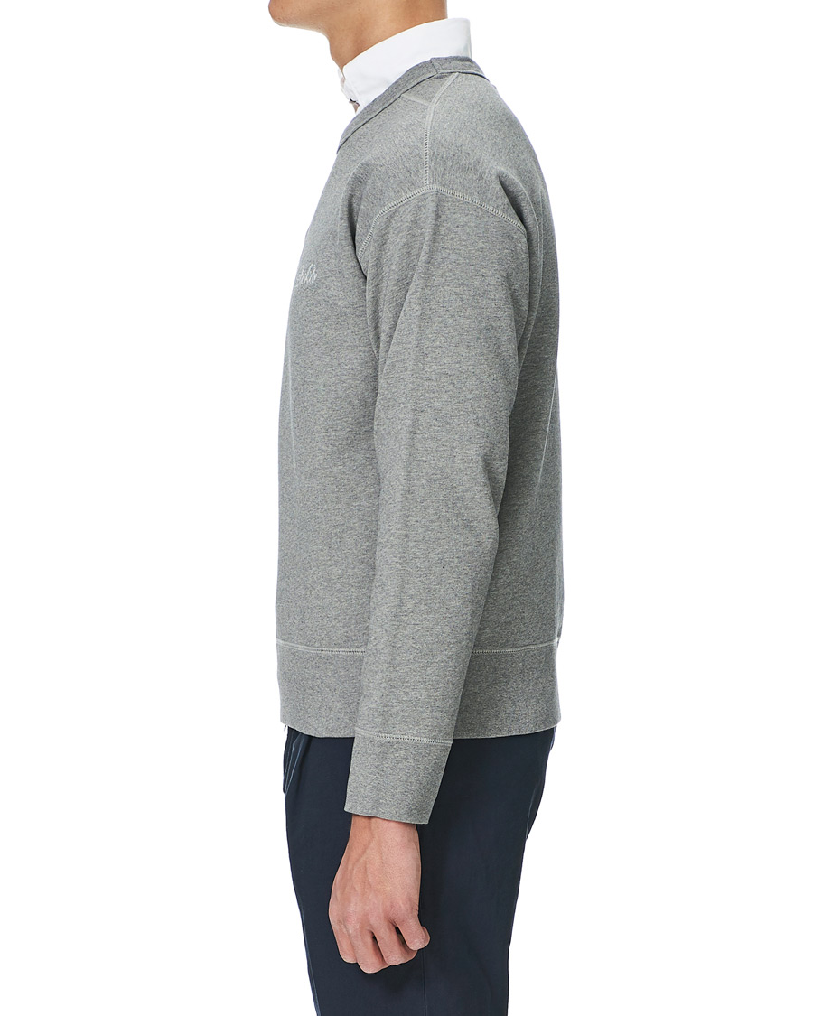 Herr | Tröjor | Drake's | Sweatshirt Solid Grey Melange