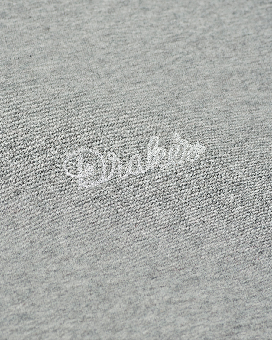 Herr | Tröjor | Drake's | Sweatshirt Solid Grey Melange
