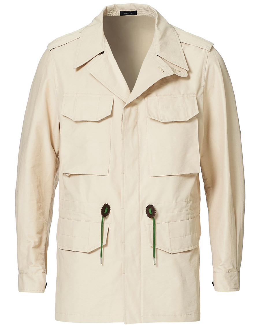 Herr | Jackor | Drake's | Cotton/Nylon Sport Jacket Ecru