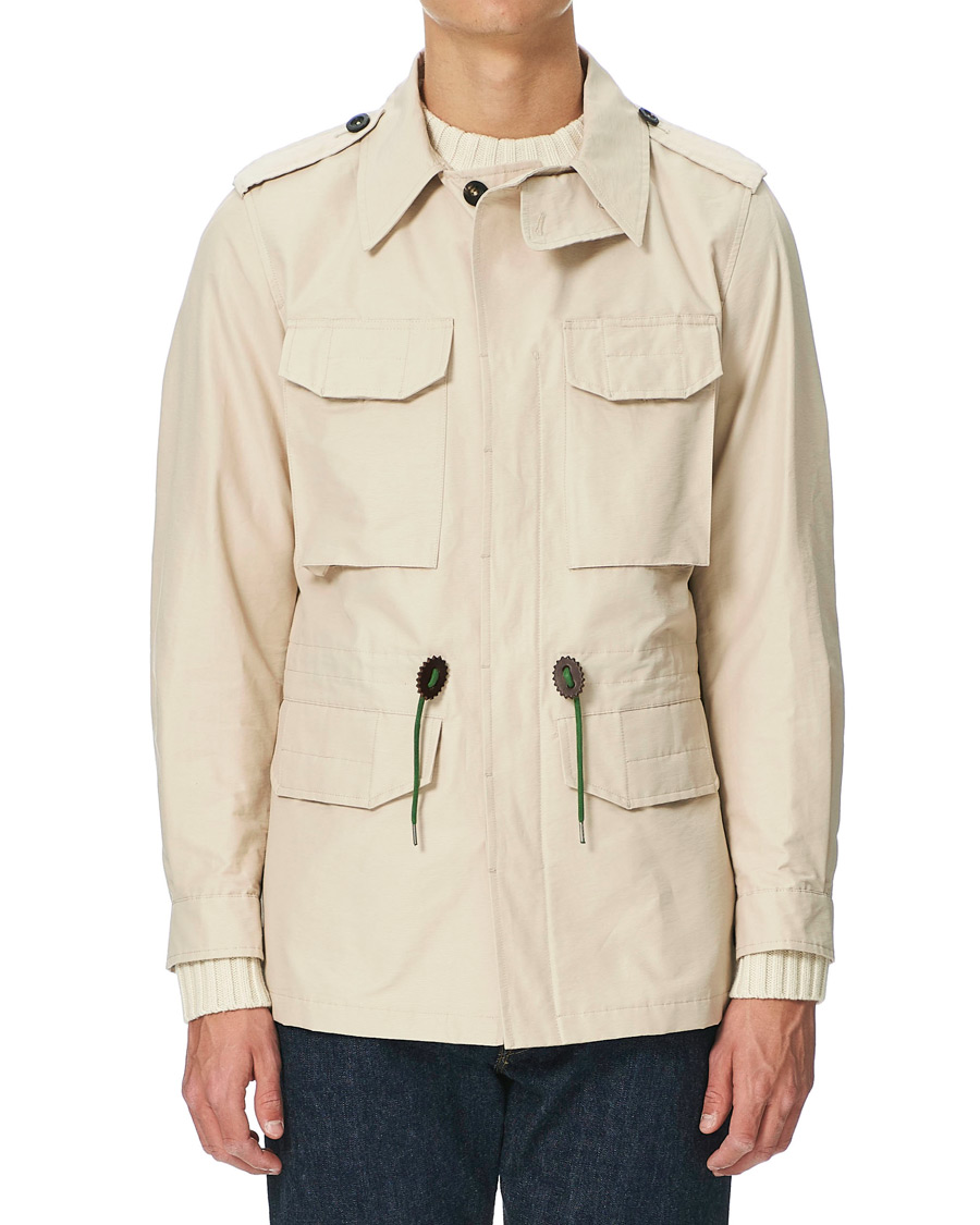 Herr | Jackor | Drake's | Cotton/Nylon Sport Jacket Ecru