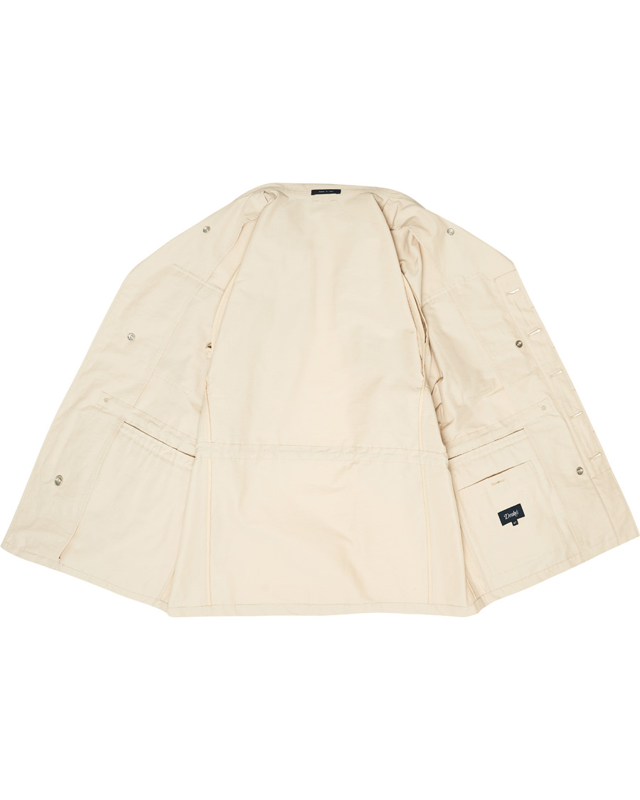 Herr | Jackor | Drake's | Cotton/Nylon Sport Jacket Ecru