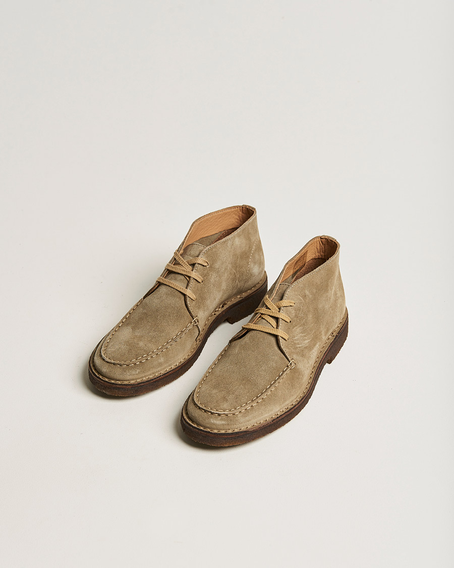 Herr |  | Drake's | Crosby Moc-Toe Suede Chukka Boots Sand