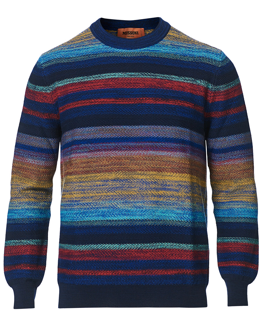 Herr | Tröjor | Missoni | Striped Knitted Sweater Multicolor