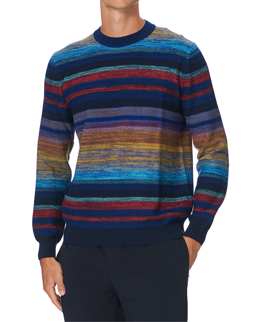 Herr | Tröjor | Missoni | Striped Knitted Sweater Multicolor