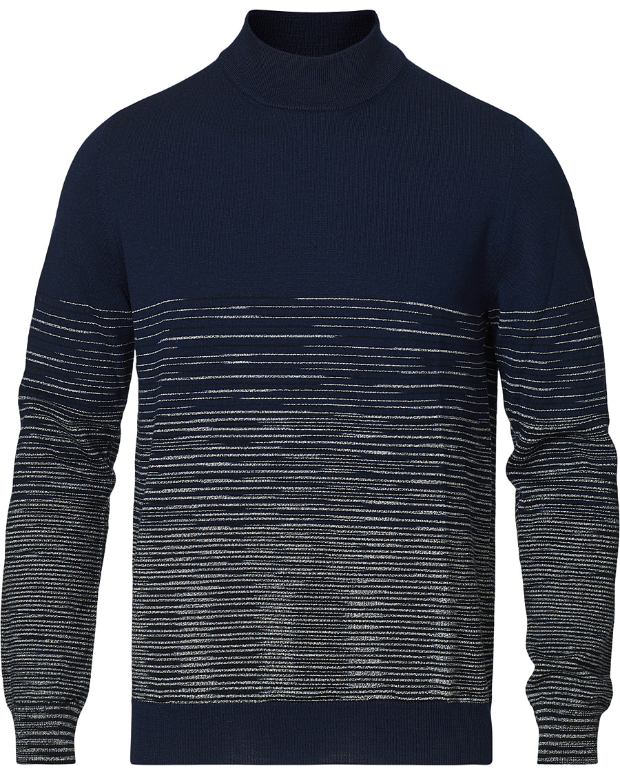 Herr | Tröjor | Missoni | Gradient Wool Turtleneck Navy