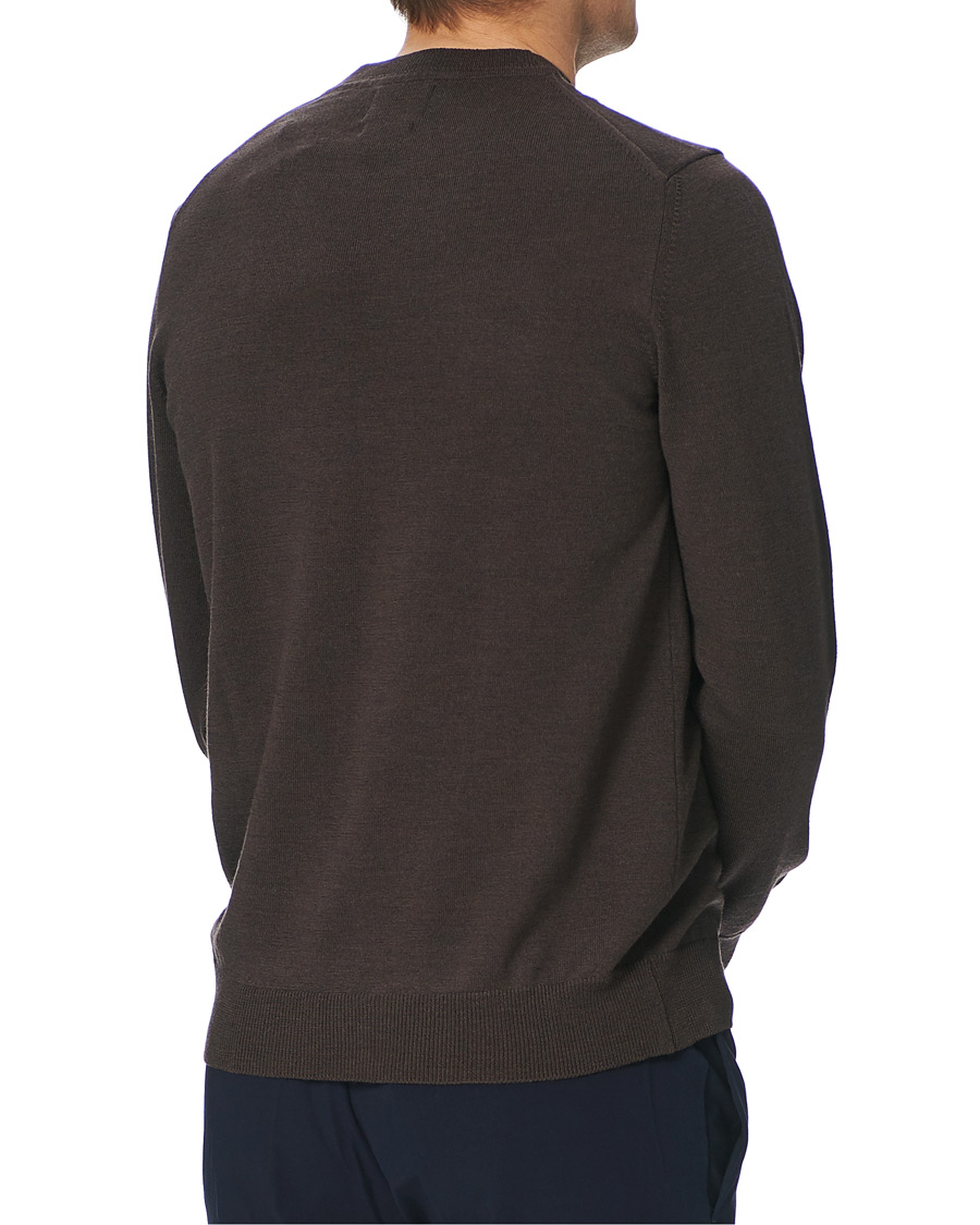 Herr | Tröjor | NN07 | Ted Merino Crew Neck Pullover Brown