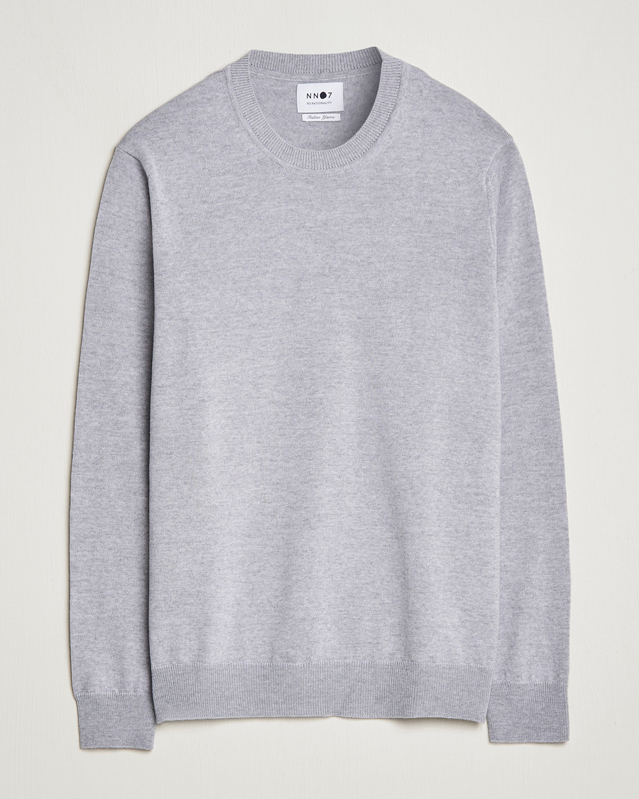 Herr | Tröjor | NN07 | Ted Merino Crew Neck Pullover Light Grey