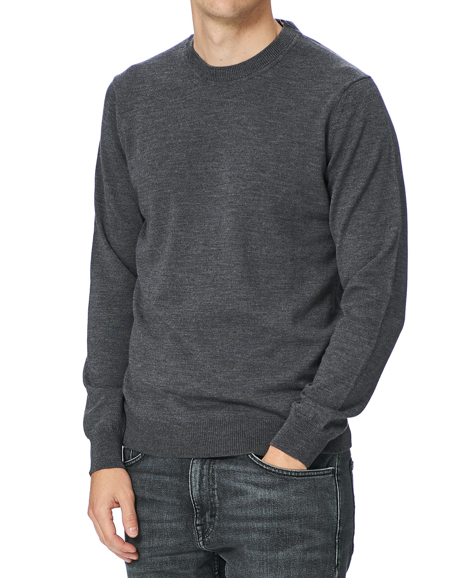 Herr | Tröjor | NN07 | Ted Merino Crew Neck Pullover Antracite