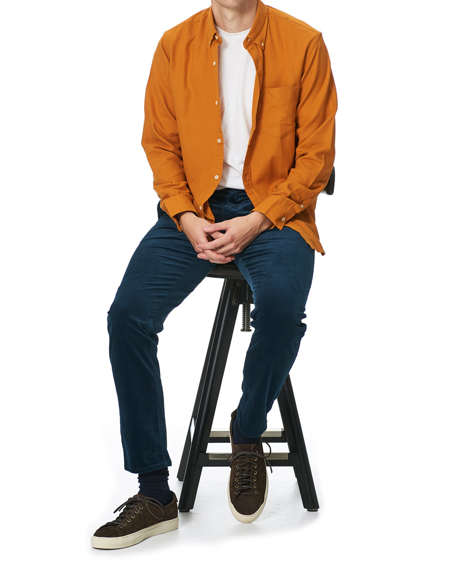 Herr | Byxor | NN07 | Karl Regular Fit Corduroy Trousers Ocean