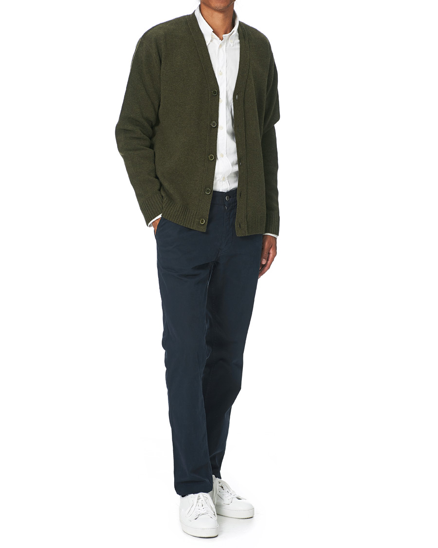 Herr | Tröjor | NN07 | Bjorn Lambswool Cardigan Dark Army