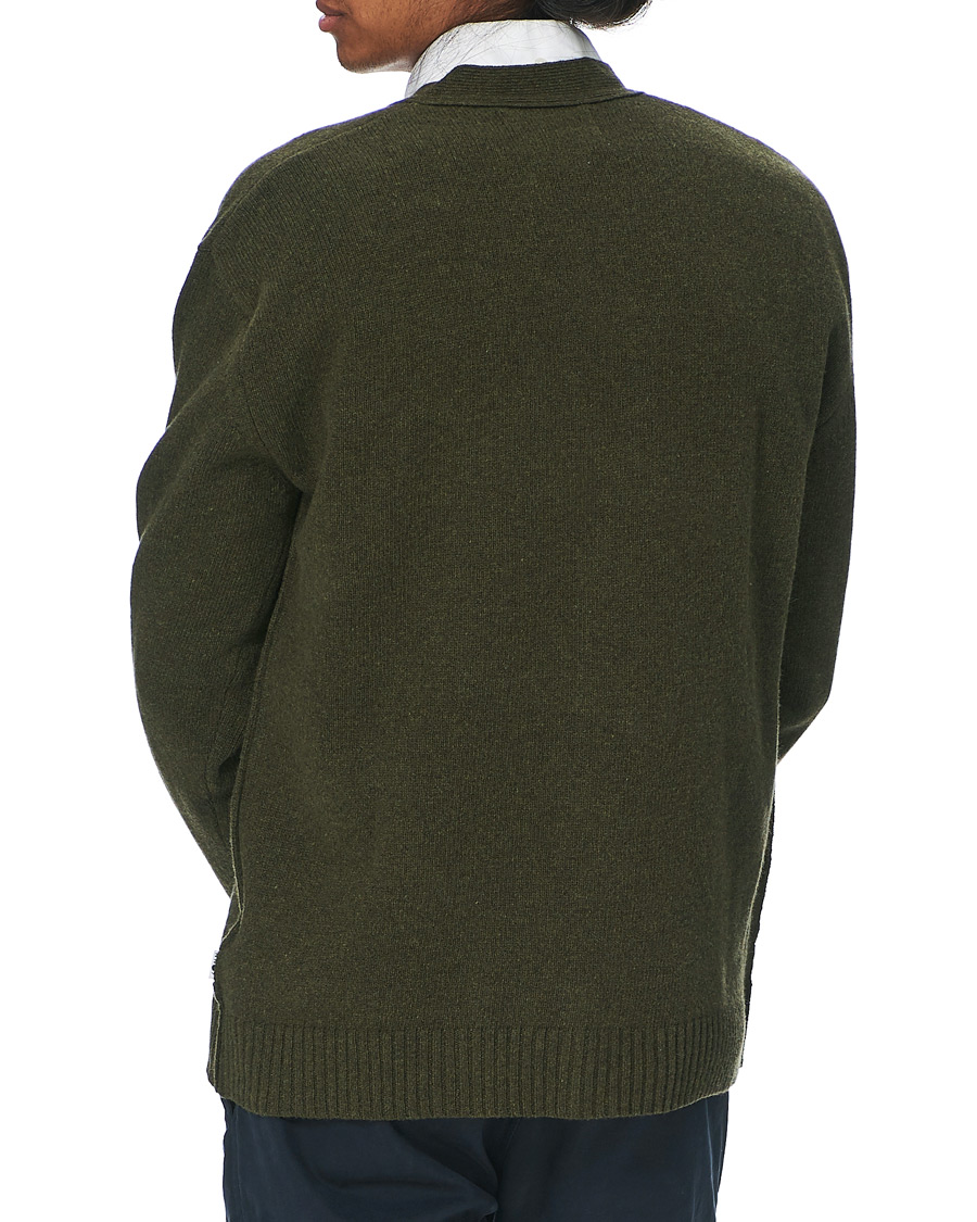 Herr | Tröjor | NN07 | Bjorn Lambswool Cardigan Dark Army
