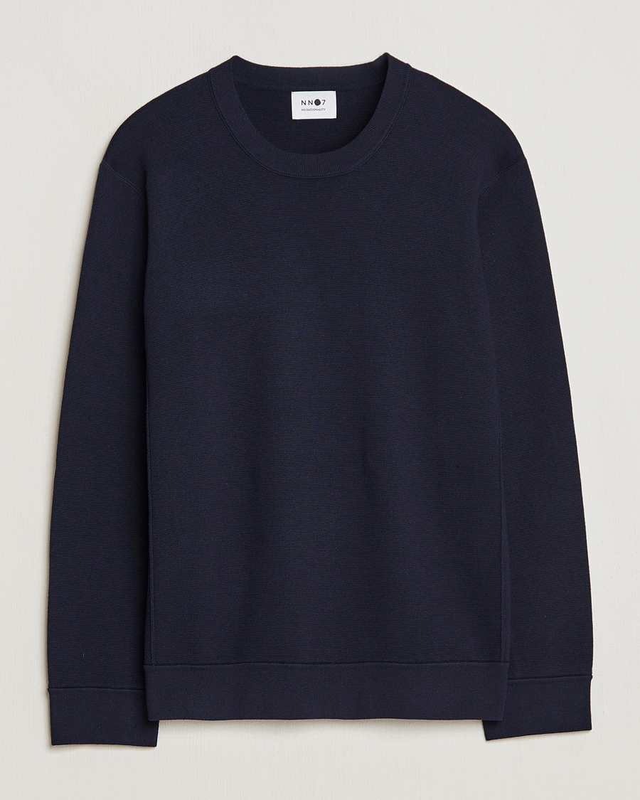 Herr | Tröjor | NN07 | Luis Cotton/Modal Pullover Navy Blue