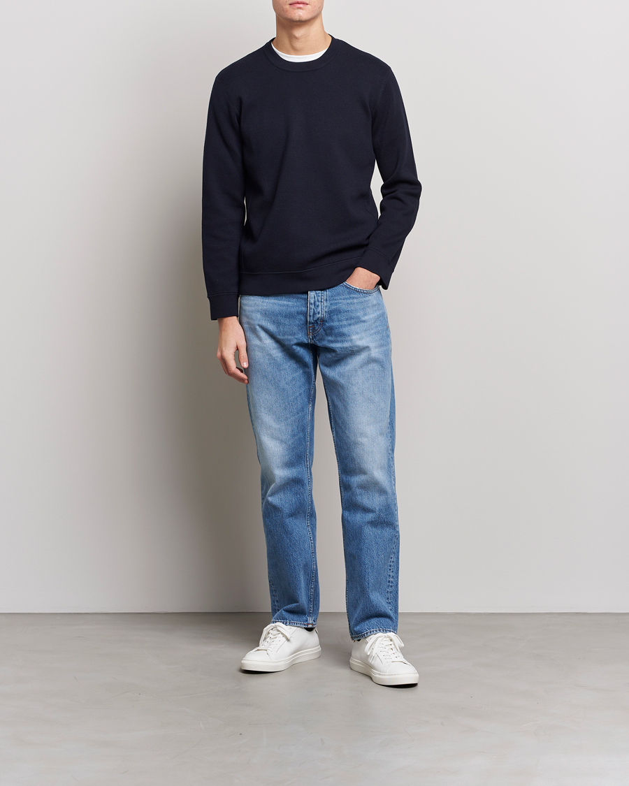 Herr | Tröjor | NN07 | Luis Cotton/Modal Pullover Navy Blue