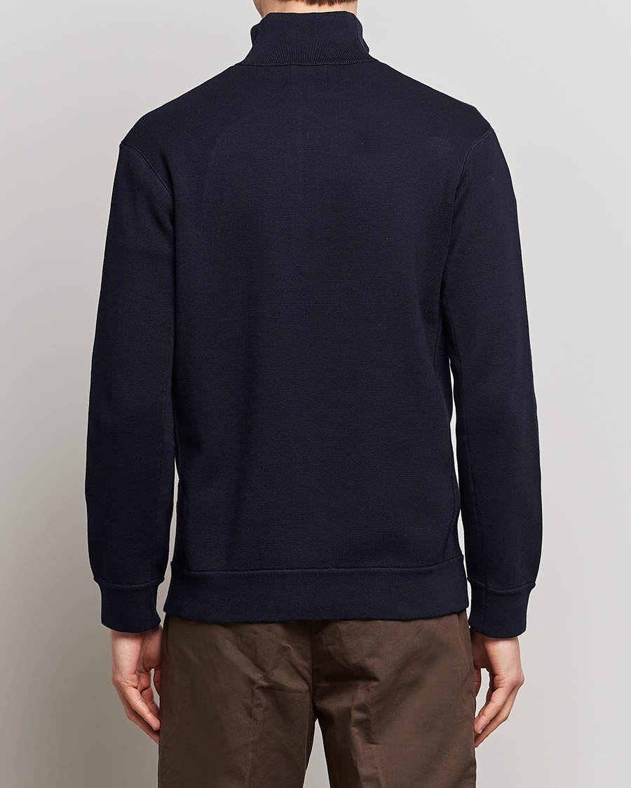 Herr | Tröjor | NN07 | Luis Cotton/Modal Half Zip Sweater Navy Blue