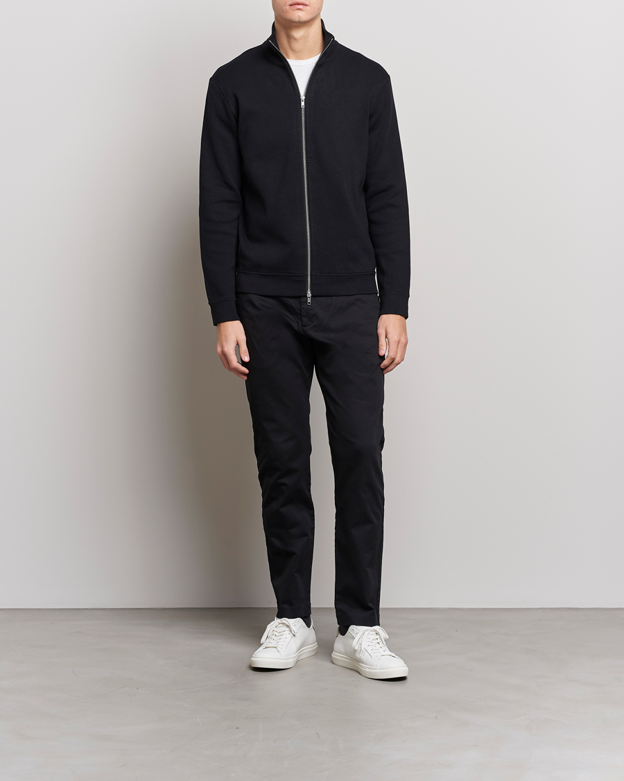 Herr | Tröjor | NN07 | Luis Knitted Full-Zip Sweater Black