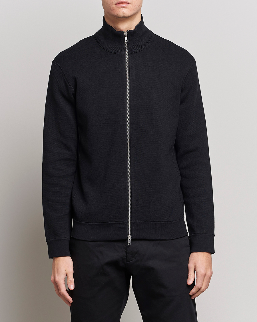 Herr |  | NN07 | Luis Knitted Full-Zip Sweater Black