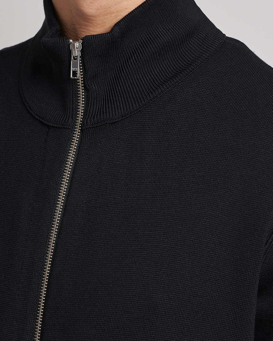Herr | Tröjor | NN07 | Luis Knitted Full-Zip Sweater Black