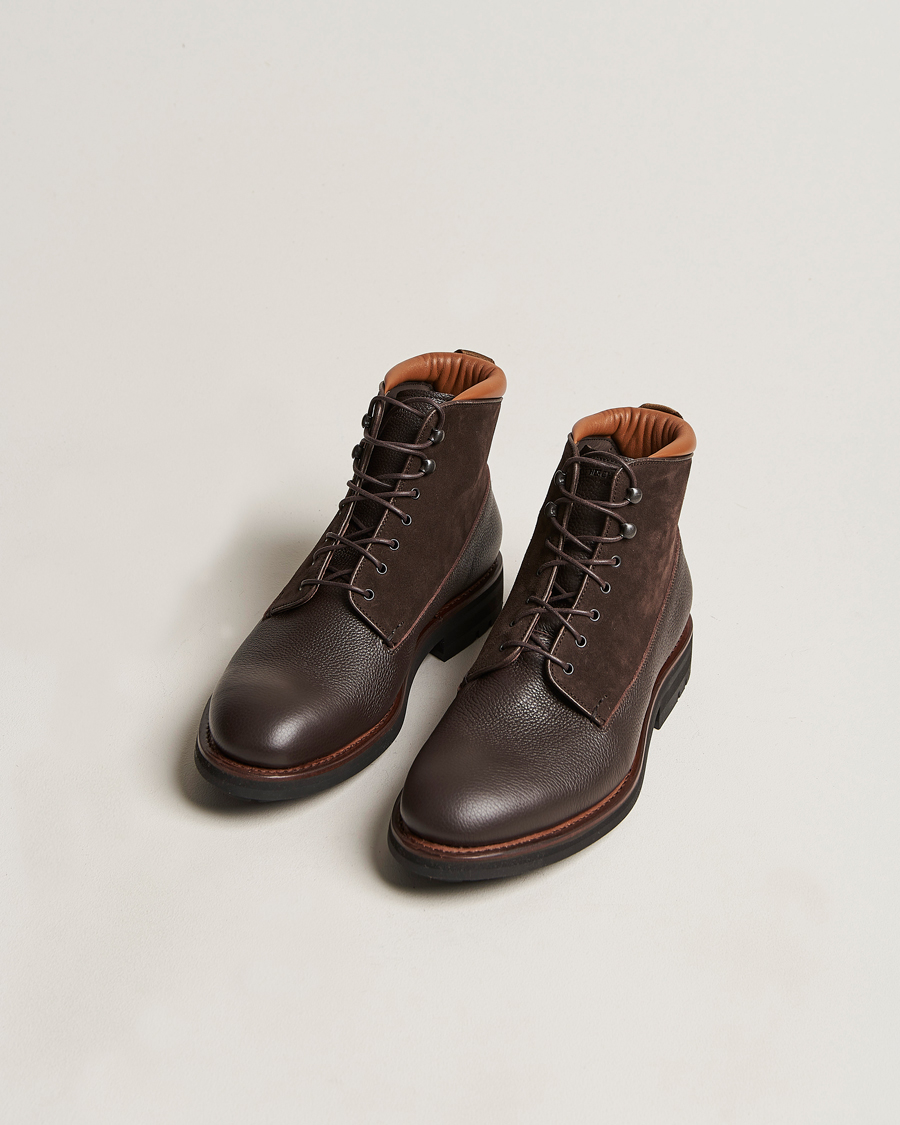 Herr | Heschung Raphia Leather/Suede Boot Moro/Coffee | Heschung | Raphia Leather/Suede Boot Moro/Coffee