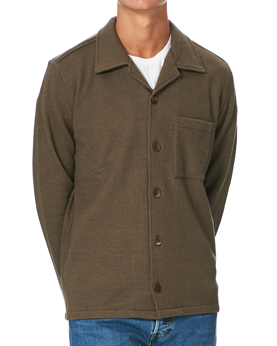 Herr | Skjortor | NN07 | Miyagi Boiled Wool Overshirt Clay