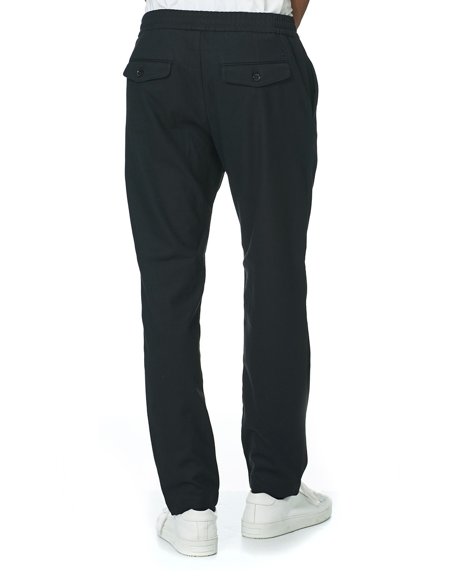 Herr | Byxor | NN07 | Foss Brushed Drawstring Pants Navy Blue