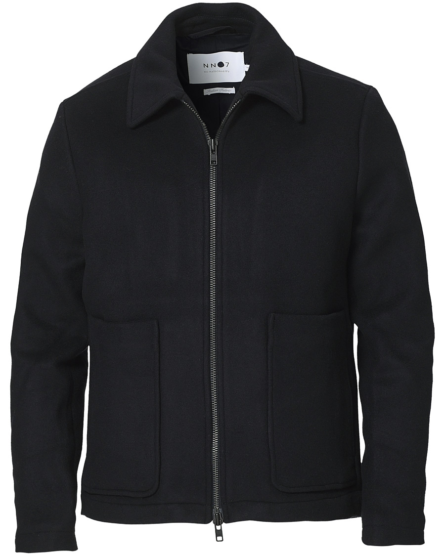 Herr | Jackor | NN07 | Gael Wool Flight Jacket Navy Blue